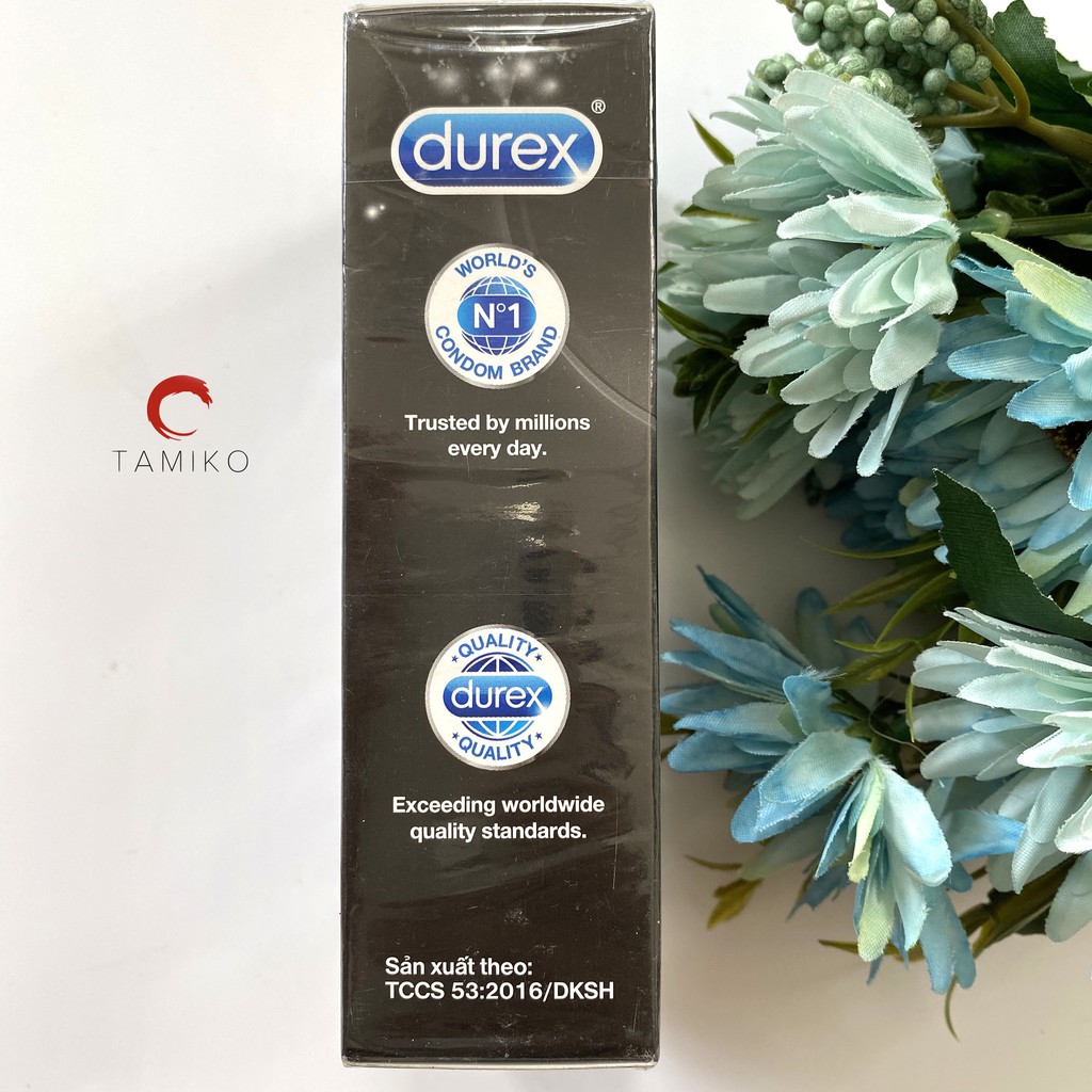 [Chính Hãng] Bao Cao Su DUREX KINGTEX - Siêu mỏng, Ôm Sát Cỡ 49mm  -Hộp 12 Cái- Xuất xứ Anh Quốc