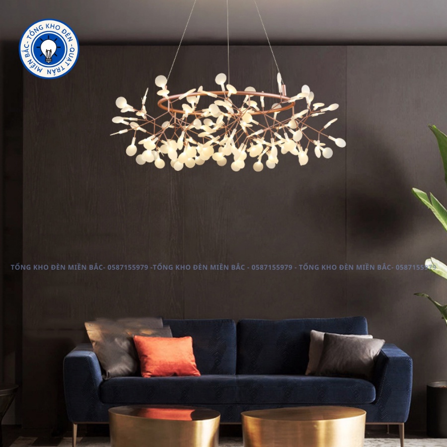 Chùm Pha Lê Trang Trí Phòng Khách Cao Cấp Bảo Hành 24 Tháng