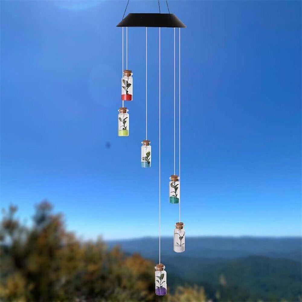 Chuông Gió Có Đèn Trang Trí Lối Đi Sân Vườn