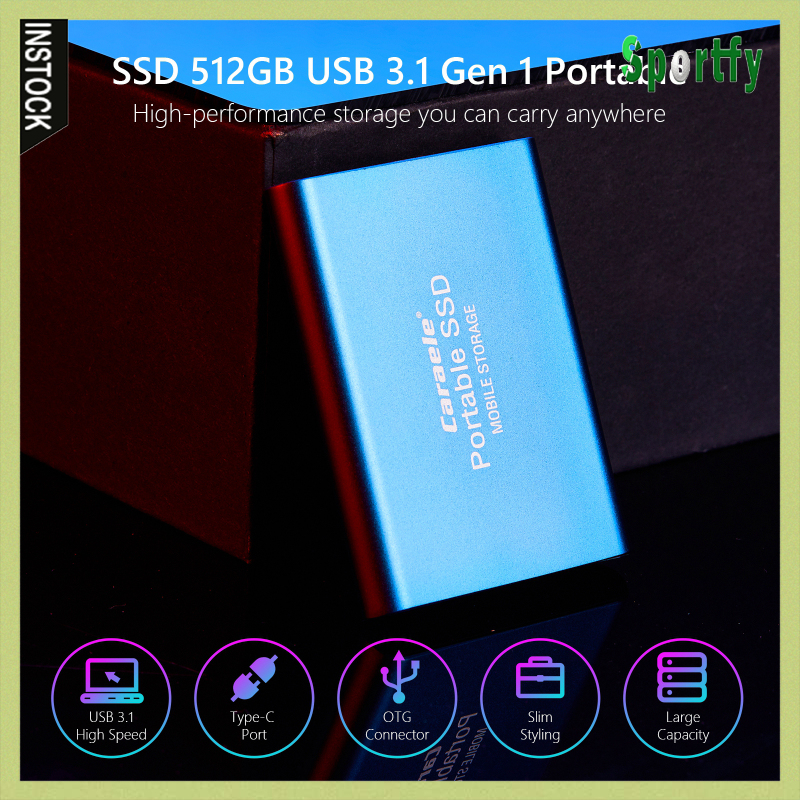 Ổ Cứng Di Động Usb 3.0 500gb Ssd Usb 3.1 Gen-1 Kích Thước 7.5x5.5x1cm / 2.95x2.16x0.39inch