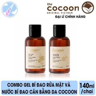 Combo Gel Bí Đao Rửa Mặt Cocoon 140ml và Nước Bí Đao Cân Bằng Da CoCoon 140ml