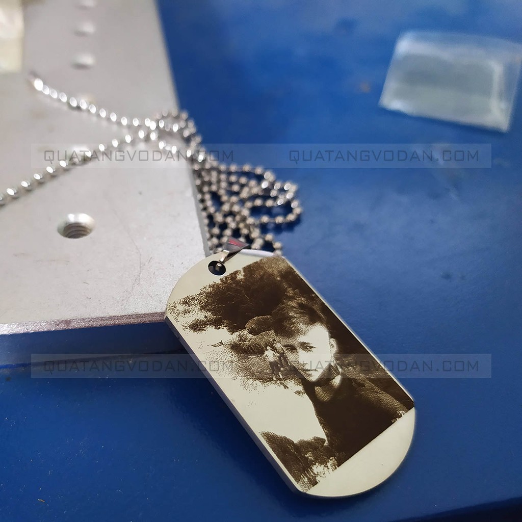 Thẻ bài lính Dogtag khắc tên theo yêu cầu