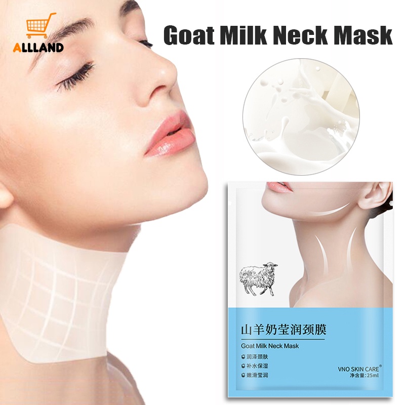 1 Mặt Nạ Sữa Dê Dưỡng Ẩm Làm Trắng Nâng Da Cổ Chống Nếp Nhăn