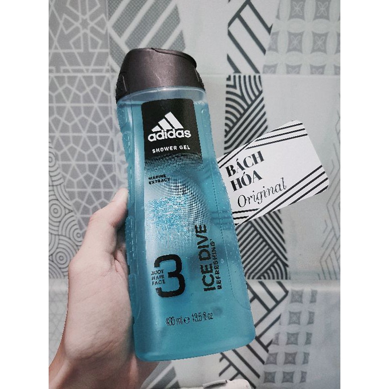 [Chính hãng] Sữa tắm gội toàn thân 3in1 Adidas ICE DIVE 400ml