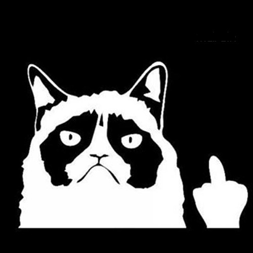 Miếng Dán Trang Trí Xe Ô Tô Hình Chú Mèo Nghịch Ngợm Vui Nhộn