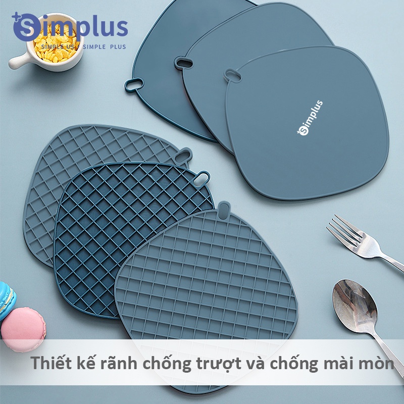 Simplus Miếng trải bàn silicone gia dụng tấm lót cách nhiệt chống bỏng  miếng lót bát lót nồi bếp bát