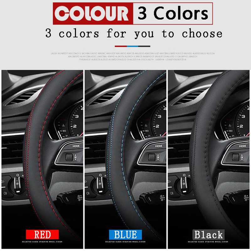 Vỏ Bọc Vô Lăng Xe Hơi Bằng Da Thoáng Khí 38cm Cho hyundai elantra grand starex santafe sonata tucson getz matrix