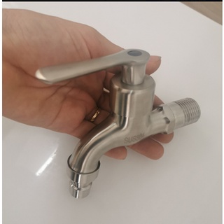 Vòi hồ, vòi nước tay gạt, vòi máy giặt inox sus 304 cao cấp moonoah mn2362