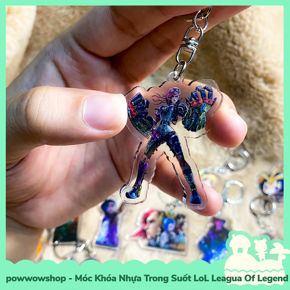 [Sẵn VN - Hỏa Tốc] Móc Khóa Nhựa Acrylic 5cm Trong Suốt Phong Cách Gaming LoL League Of Legends