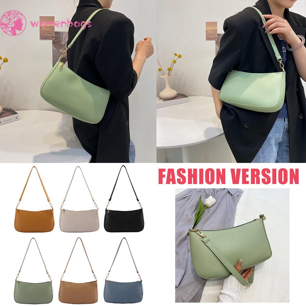 Túi đeo vai bằng da PU phong cách cổ điển thời trang cho nữ