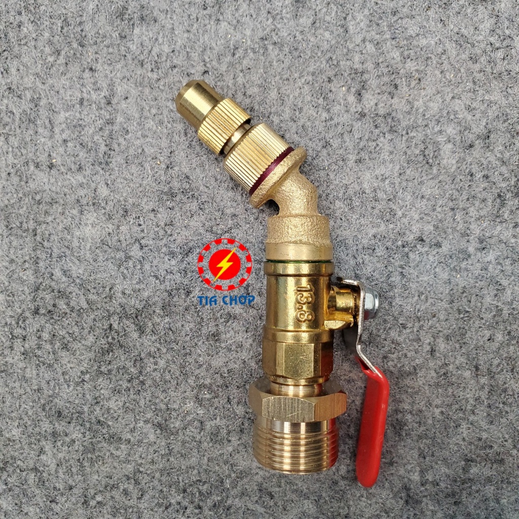 Đầu béc rửa máy lạnh điều hòa dùng cho máy rửa xe chỉnh áp - đầu chỉnh được - ngắn/cong