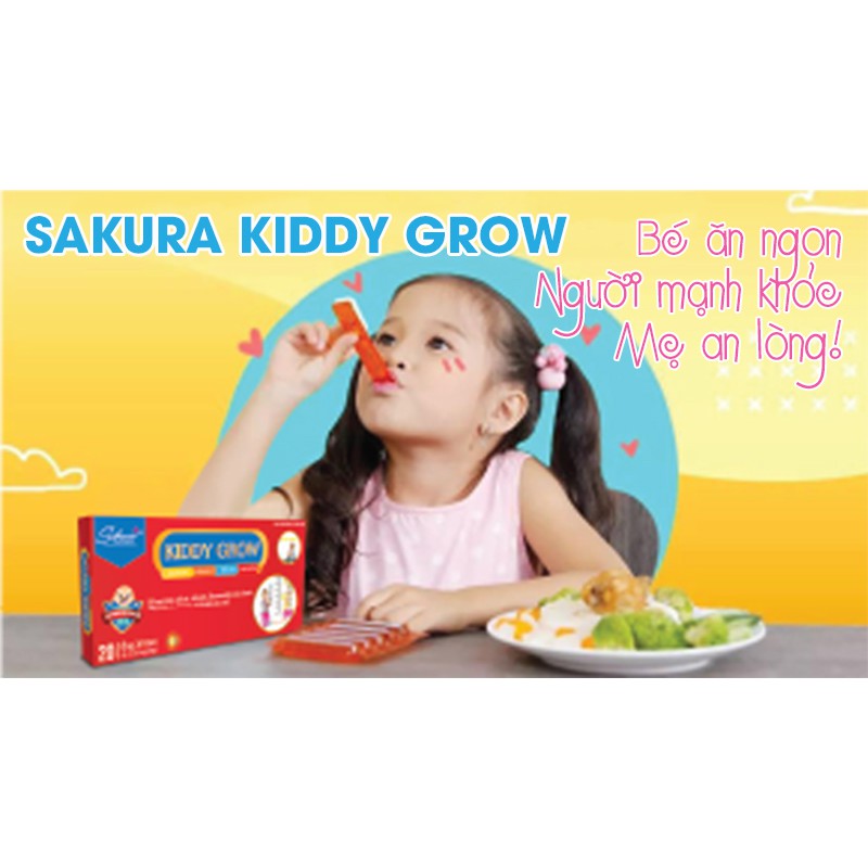 ✅ [CHÍNH HÃNG] SAKURA KIDDY GROW Giúp trẻ ăn ngon, phát triển toàn diện chiều cao, trí não và tăng cường sức đề kháng