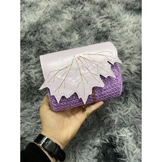 Ví cầm tay handmade phối da