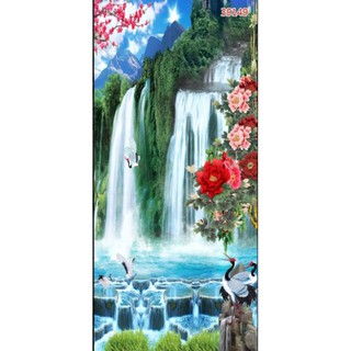 Tranh 3d dán kính 2 mặt 60x150cm