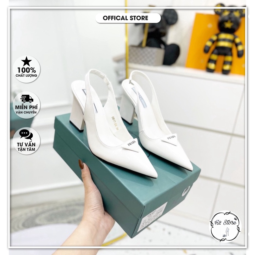 👠👟 Sandal prada gót dẹt quai sau fullbox ⚡