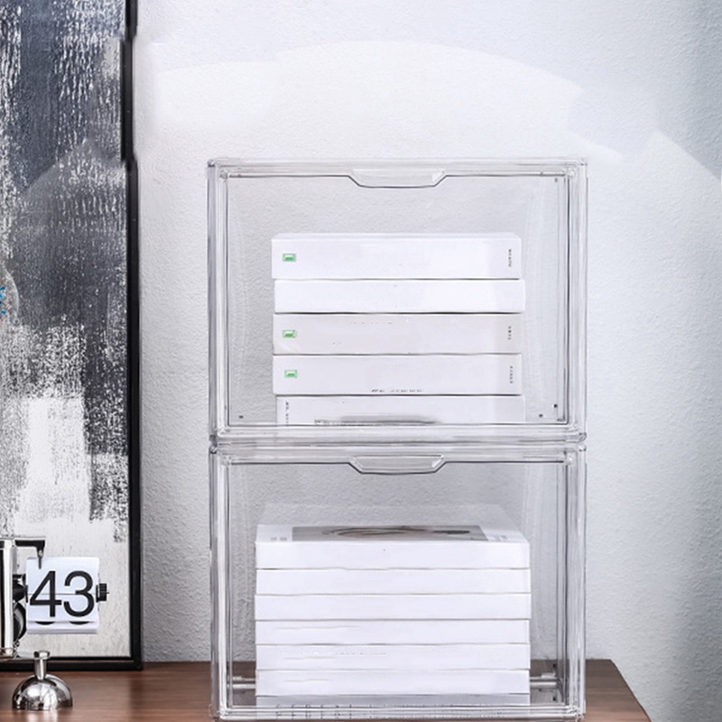 Hộp Đựng Tạp Chí Để Bàn Bằng Nhựa Dày Trong Suốt Chống Bụi Ốp