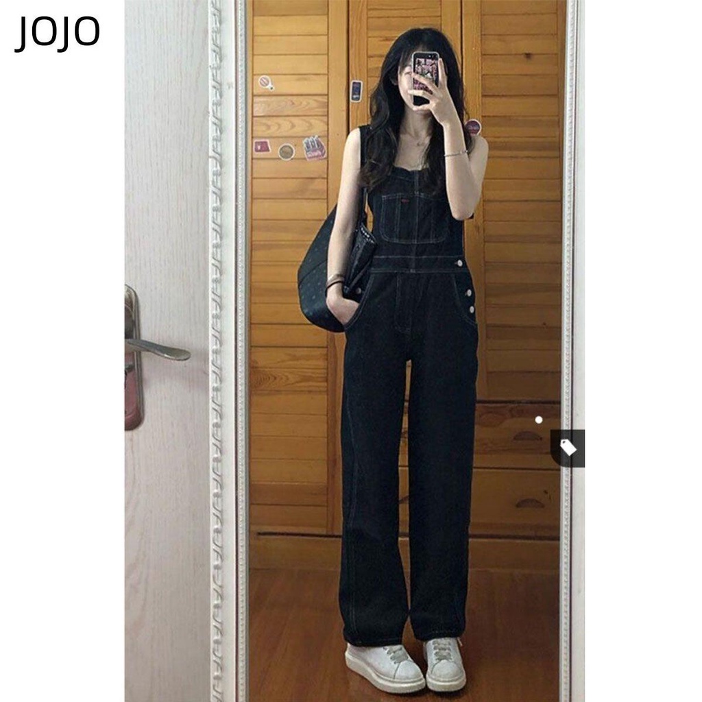 Quần Yếm Denim Nhỏ Phong Cách Mới Mùa Xuân Thu Có Thể Ngọt Ngào Cho Nữ Tuổi Teen Phong Cách Retro