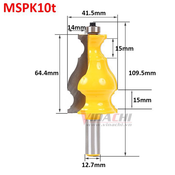 Mũi Soi Phào Chỉ Kiểu 10 - Mũi Soi Gỗ Tạo Chỉ Nổi Cửa Gỗ Cốt 12.7 chuyên dùng tạo đường con cho đồ gỗ trang trí...