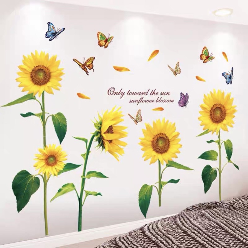 Decal dán tường, Tranh dán tường hoa hướng dương
