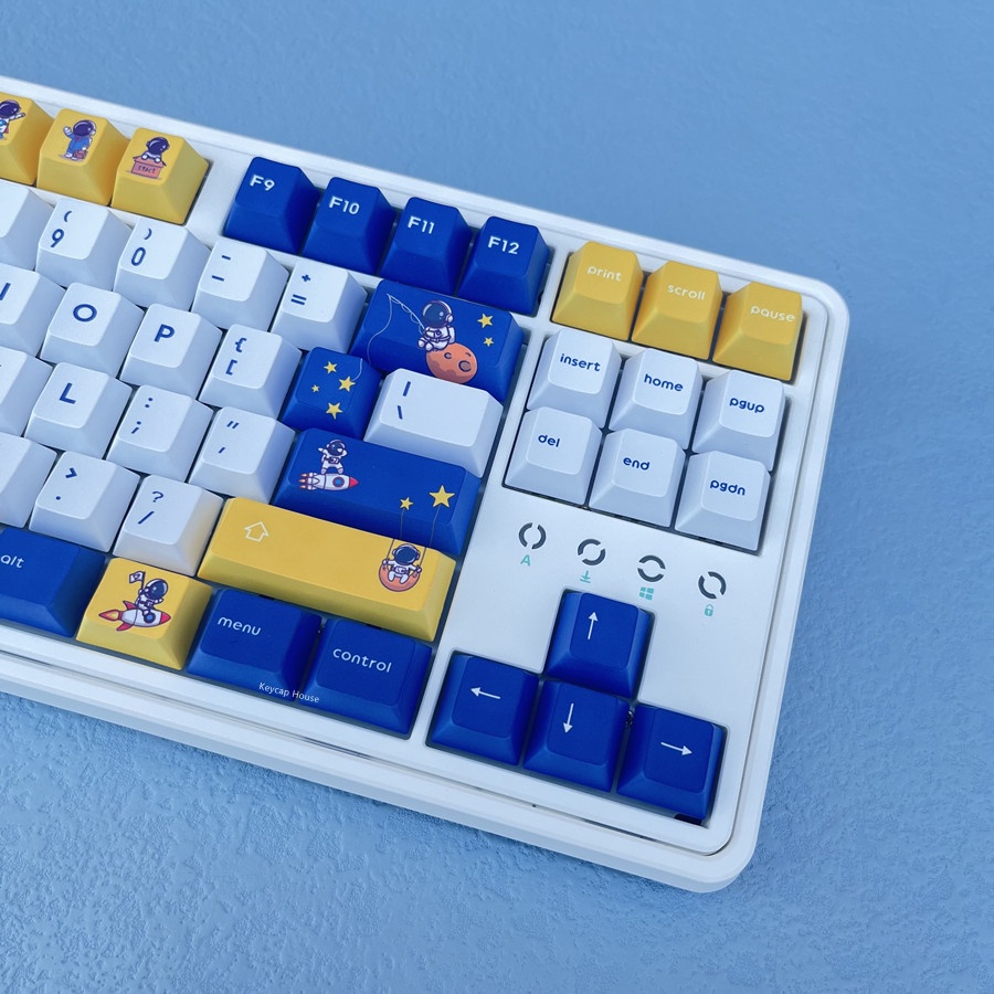 130 Phím Phi hành gia Astronaut Keycap Cherry Hồ sơ Người vũ trụ Anime PBT Thuốc nhuộm Phụ Bàn phím cơ học Keycaps