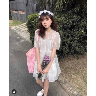 Váy tơ công chúa 2 lớp siêu xinh