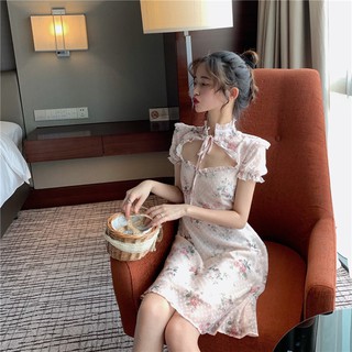 ĐẦM NỮ RETRO THIẾT KẾ SƯỜN XÁM