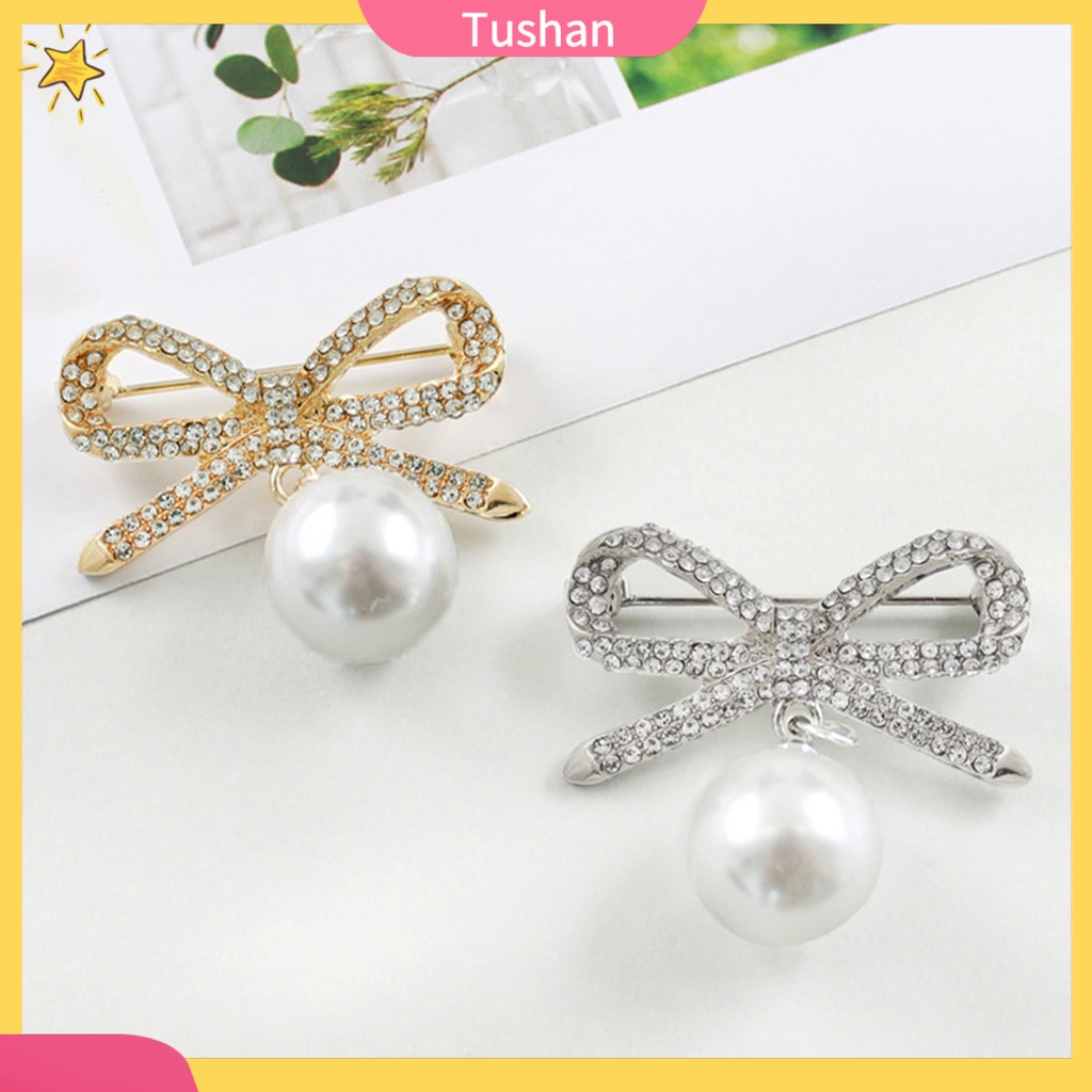 Trâm Cài Áo Hình Nơ Có Đính Đá Cho Nữ