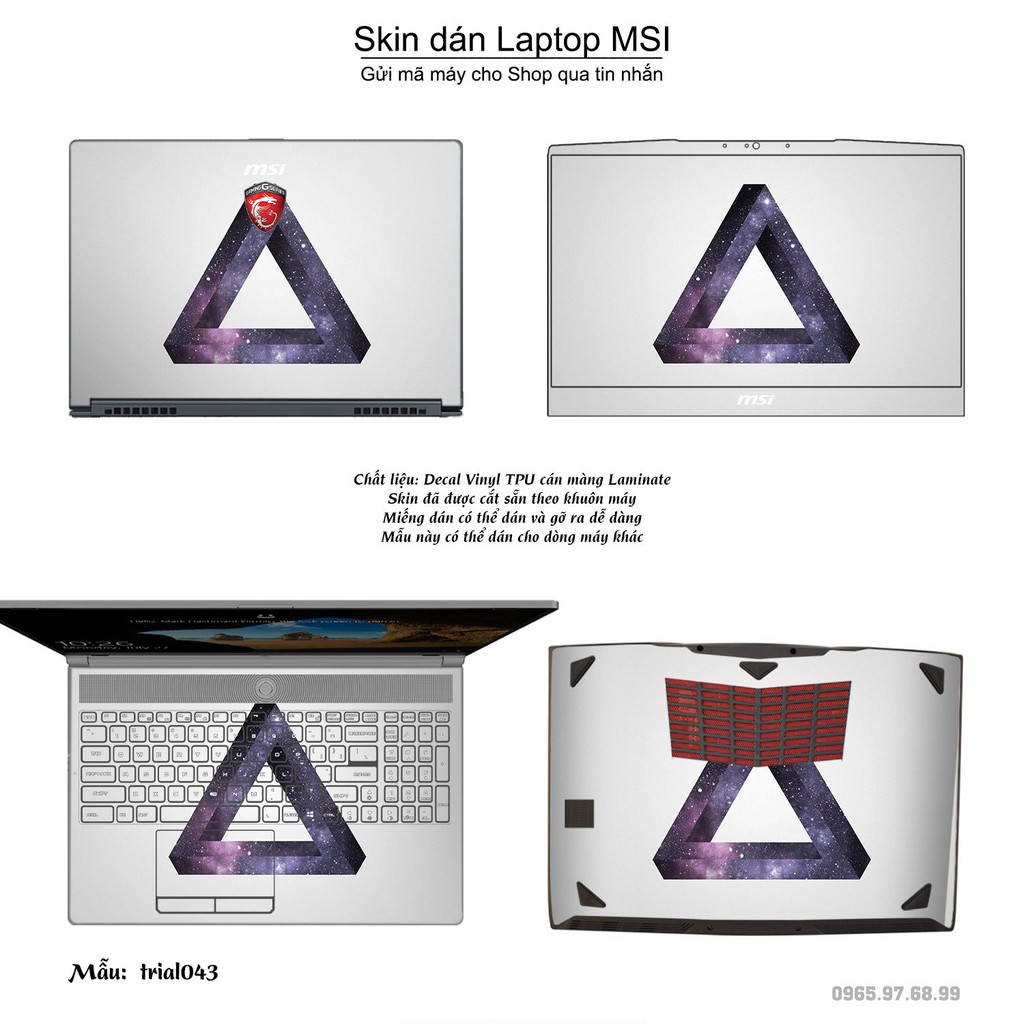 Skin dán Laptop MSI in hình Đa giác _nhiều mẫu 8 (inbox mã máy cho Shop)