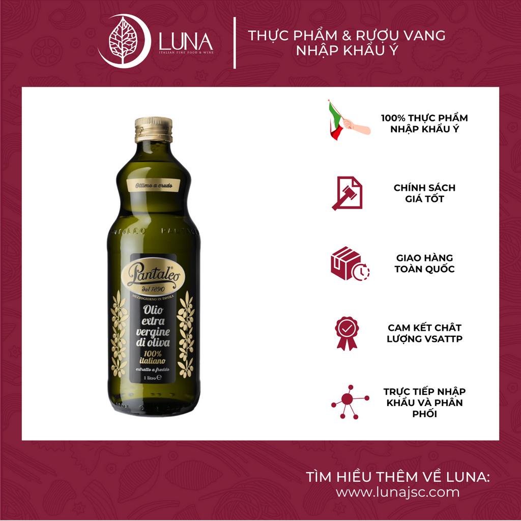 Dầu Oliu Nguyên Chất từ 100% Oliu Ý PANTALEO chai 1L [Dầu Oliu Extra Virgin Olive Oil Chính Hãng]