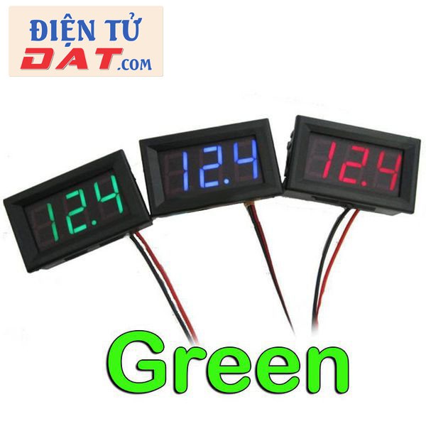 Đồng hồ đo áp DC 5.0-120V - Green