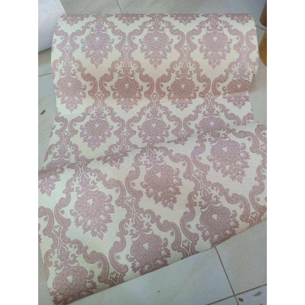 Decal giấy dán tường hoa văn hiện đại khổ 60cm keo sẵn giấy dày