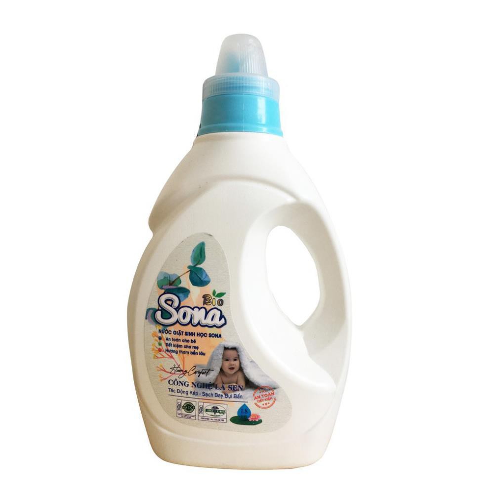 Nước giặt Sona Hương Comfort 1.8kg giặt xả 2 trong 1 làm mềm vải lưu hương lâu TIỆM TẠP HOÁ SONA