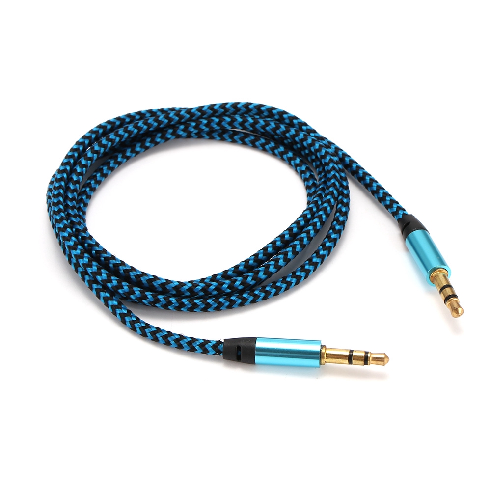 3.5 mm to 3.5mm Aux Cable 1m Nylon Jack Audio Cable Male to Male Kabel Gold Plug Car Aux Cord
