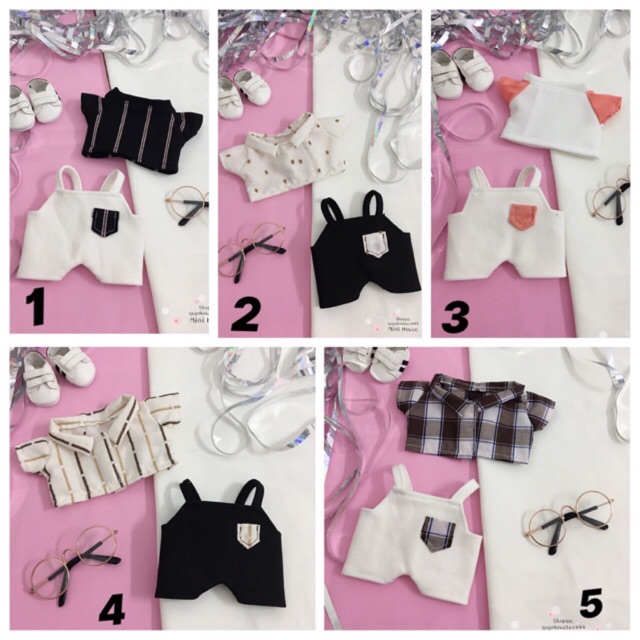 [Outfit Doll 20cm] Set Yếm Áo