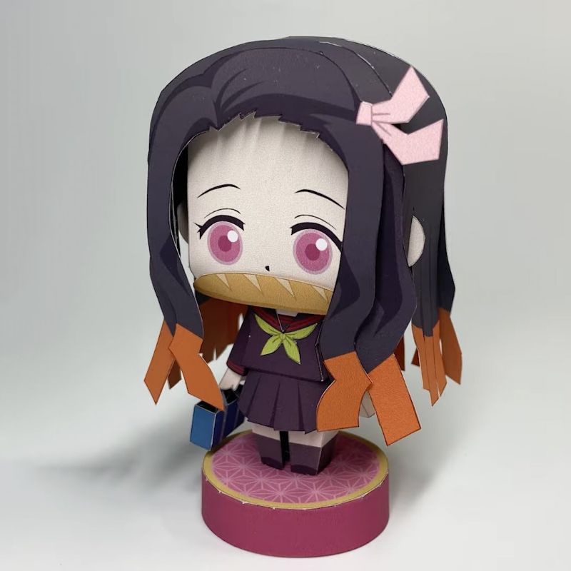 Mô hình giấy anime Nezuko Kamado Gakuen [Demon slayer/Kimetsu no Yaiba]