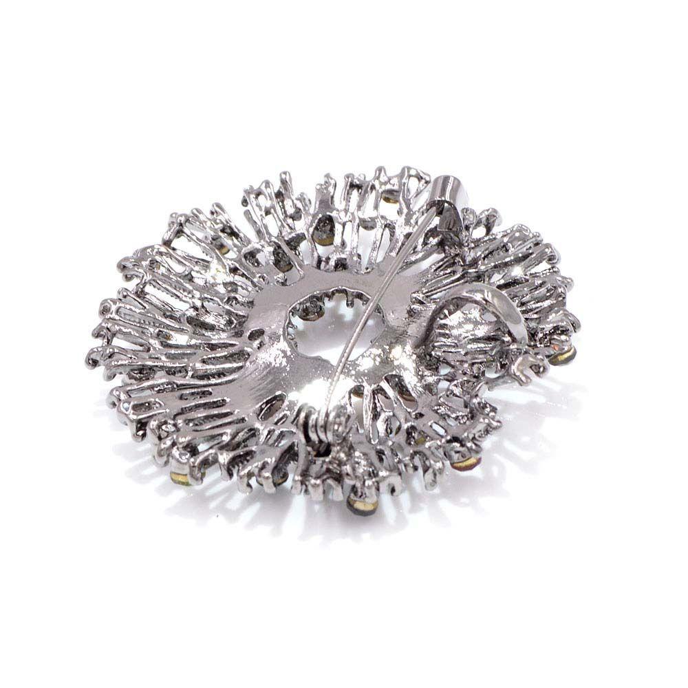 IVORY Trâm Cài Áo Hình Vòng Hoa Đính Đá Nhiều Màu Chất Lượng Cao Cho Cô Dâu