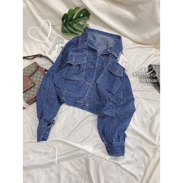 Áo khoát jeans dệt