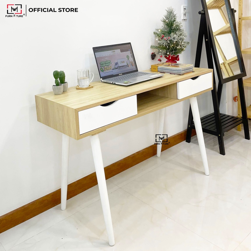 Bàn làm việc gỗ cao cấp 3 ngăn thương hiệu MW FURNITURE - Cabin table