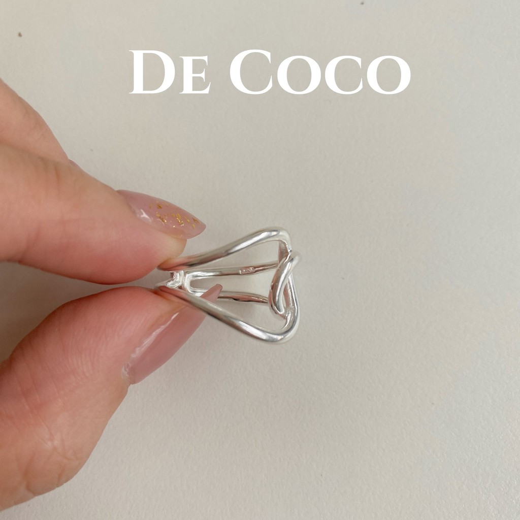 [Mã FAXANH245 giảm 10K đơn 50K] Nhẫn bạc Stuck with you Decoco.accessories