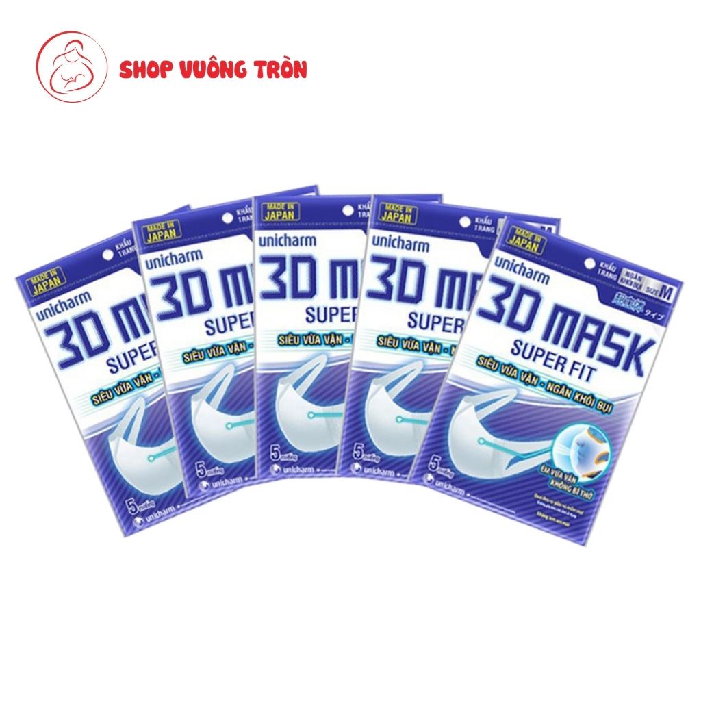 Khẩu Trang UNICHARM 3D Mask Thiết Kế Thông Minh, Chống Bụi Chống Virus
