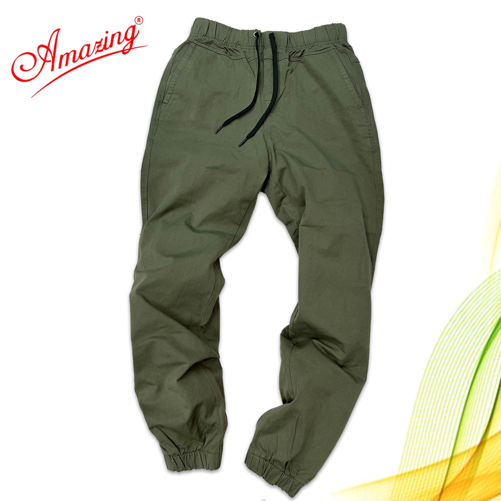 Jogger hiệu Amazing, quần kaki nam lai bo, phong cách thể thao khỏe khoắn, unisex bigsize, co giãn nhẹ, màu đồng