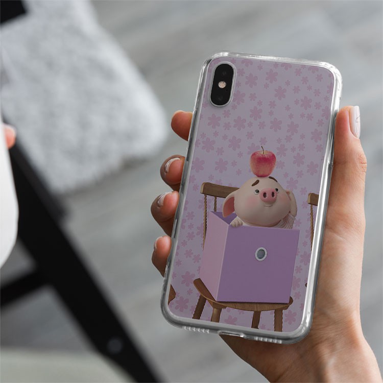 Ốp lưng quả táo lợn con tinh nghịch Iphone 7/7Plus/8/8Plus/X/Xs/Xs Max/11/11 Promax/12/12 Promax PIG20210038