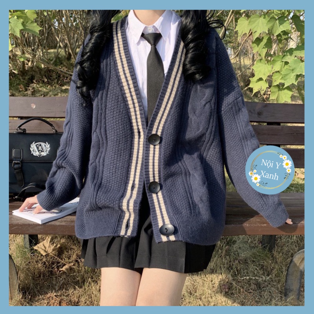áo khoác cardigan len thừng học sinh dày kiểu dáng hàn quốc chất đẹp quảng châu cao cấp A228 Noiyxanh nội y xanh chất le