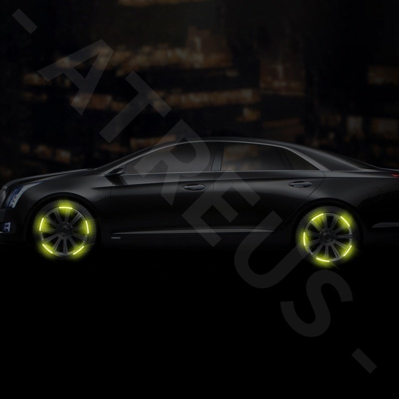 Bộ 20 Miếng Dán Viền Bánh Xe Hơi / Xe Máy Phản Quang Cảnh Báo An Toàn