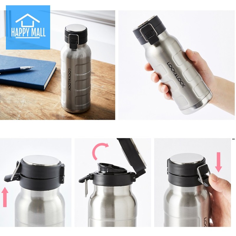 Bình Giữ Nhiệt Lock&Lock Metal Bumper Bottle dung tích 650ml LHC4142SLV