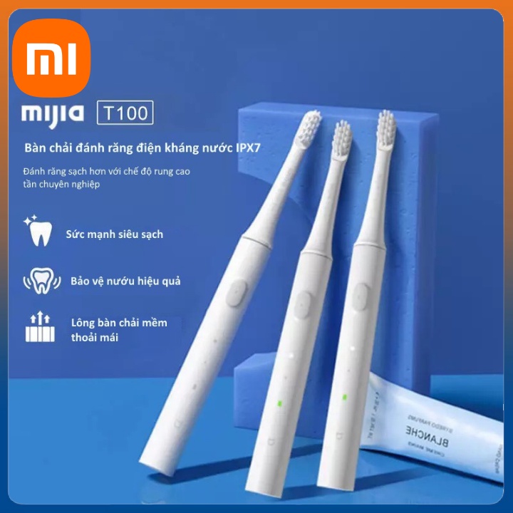 Bàn chải điện thông minh 2 tốc độ 46G chăm sóc làm trắng răng hiệu Xiaomi Mijia T100 chính hãng