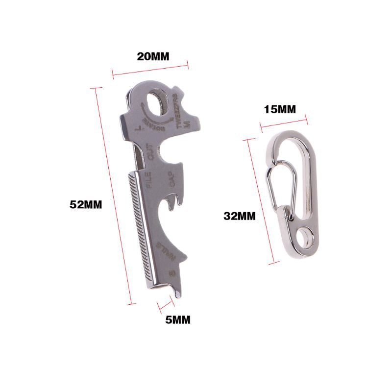 Set dụng cụ chìa khóa sinh tồn đa năng chất liệu thép không gỉ Tu47