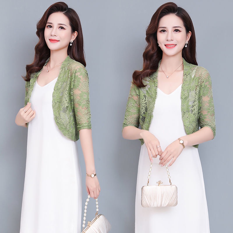 Áo Khoác Cardigan Tay Lỡ Phối Ren Lỗ Thời Trang Mới Cho Nữ