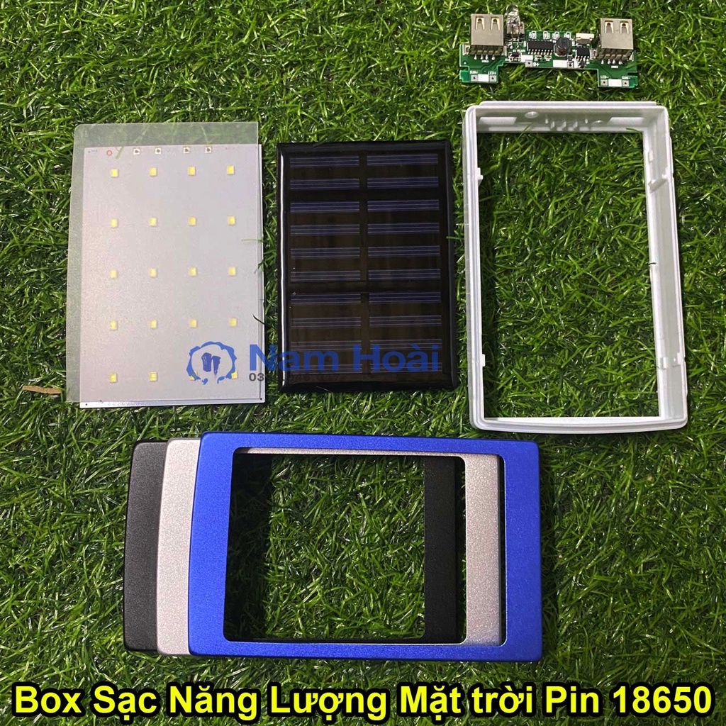 Box sạc dự năng lượng mặt trời pin 18650
