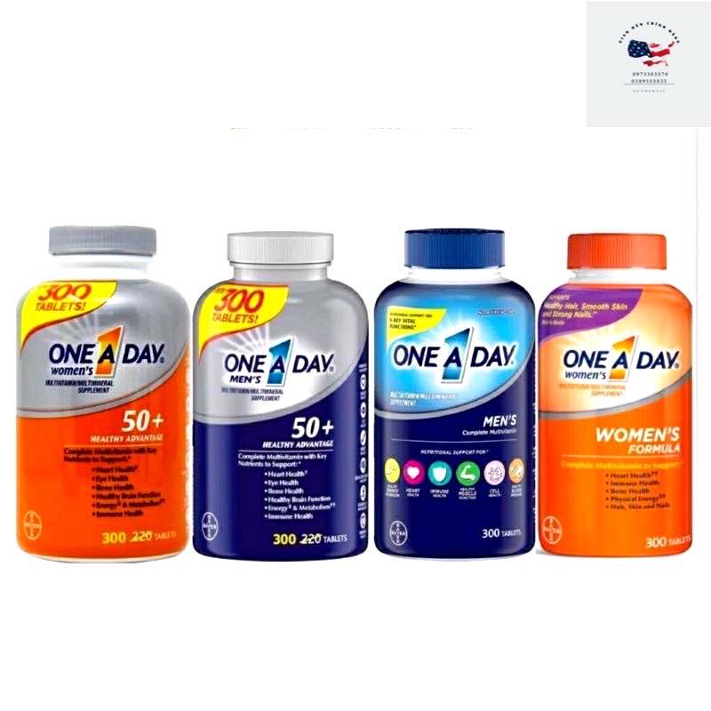 [Hàng Mỹ]date09/2024 Viên Uống One A Day Men 50+Lọ300 viên ( Nam Nữ)